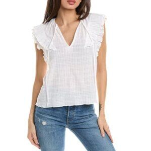 Cotton Ruffle Blouse